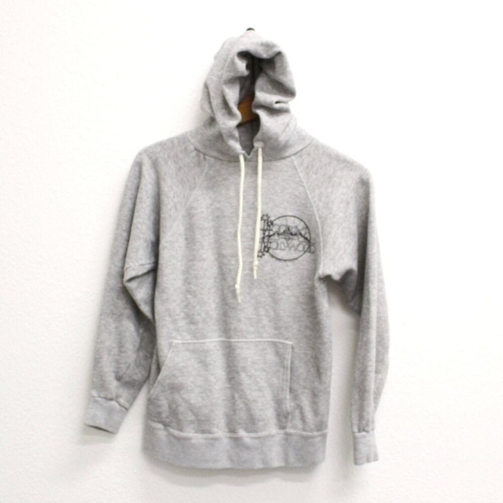 Vintage 80s Hooray Hollywood California Gray Souvenir Hoodie Size Small
